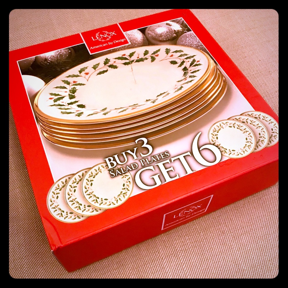 Set of 6 Lenox Holiday Salad Plates